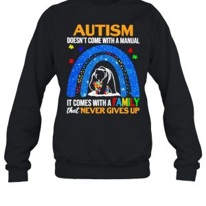 Autism mama bear doesnt come with a manual family never gives up shirt