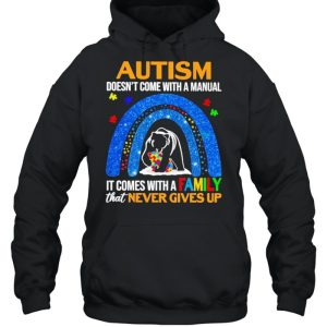 Autism mama bear doesnt come with a manual family never gives up shirt 3