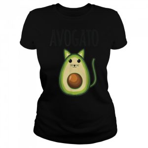 Avogato Women Funny Avocado Cat Vegetarian Vegan T-Shirt