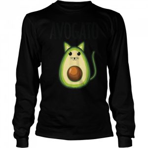 Avogato Women Funny Avocado Cat Vegetarian Vegan T Shirt 3