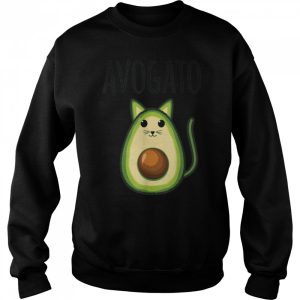 Avogato Women Funny Avocado Cat Vegetarian Vegan T Shirt 4