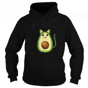 Avogato Women Funny Avocado Cat Vegetarian Vegan T Shirt 5