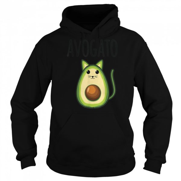 Avogato Women Funny Avocado Cat Vegetarian Vegan T-Shirt