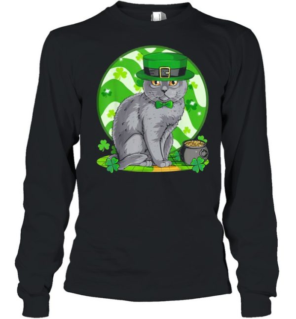 Awesome Chartreux Cat Leprechaun St. Patricks Day Shirt