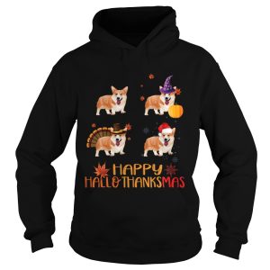 Awesome Corgi Happy Hallothanksmas shirt 1