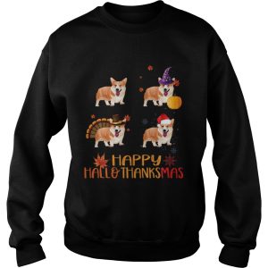 Awesome Corgi Happy Hallothanksmas shirt 3