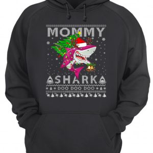 Awesome Mommy Shark Santa Christmas Family Matching Pajamas shirt 3