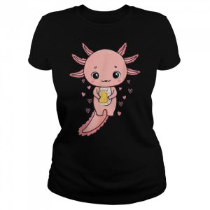 Axolotl with Beer I Kawaii Axolotl Party Axolotl T Shirt 2