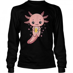 Axolotl with Beer I Kawaii Axolotl Party Axolotl T Shirt 3