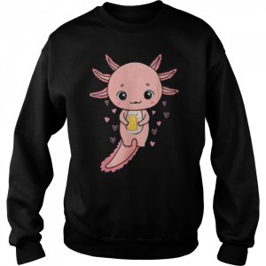 Axolotl with Beer I Kawaii Axolotl Party Axolotl T Shirt 4