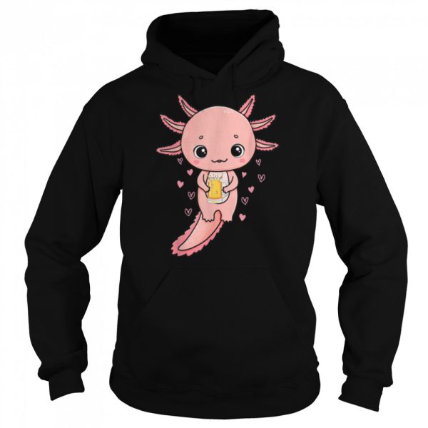 Axolotl with Beer I Kawaii Axolotl Party Axolotl T-Shirt