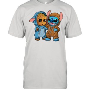 Baby Groot And Stitch Is Best Friend shirt