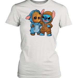 Baby Groot And Stitch Is Best Friend shirt 2