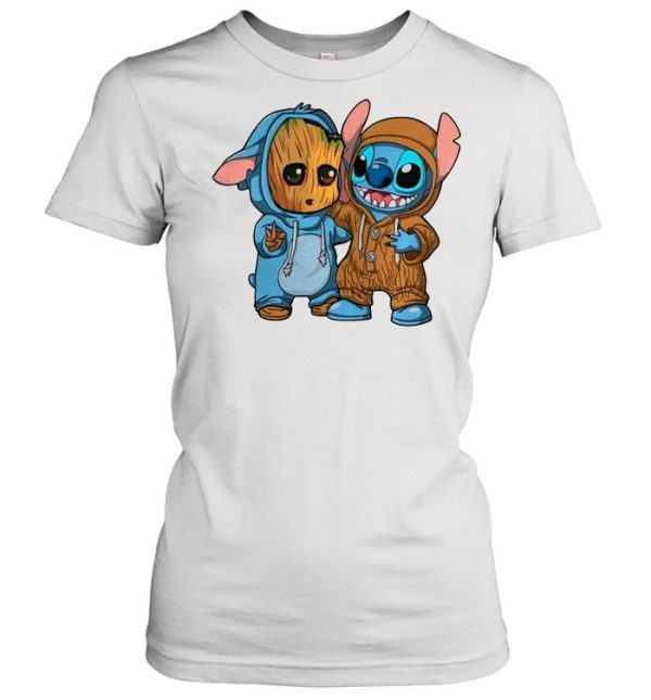 Baby Groot And Stitch Is Best Friend shirt