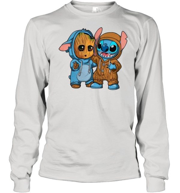 Baby Groot And Stitch Is Best Friend shirt