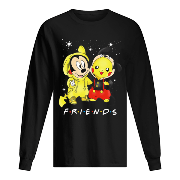 Baby Mickey Mouse And Pikachu Friends Christmas shirt