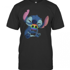 Baby Stitch Hug Baby Jack Skellington LGBT T-Shirt