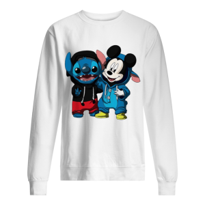 Baby Stitch and Mickey mouse shirt