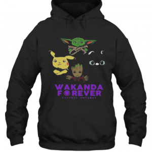 Baby Yoda Baby Groot Pikachu Wakanda Forever T Shirt 3