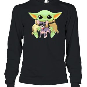 Baby Yoda Hug Chihuahua Dog Shirt 3