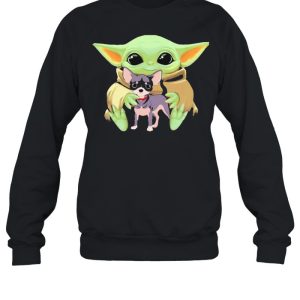 Baby Yoda Hug Chihuahua Dog Shirt 4