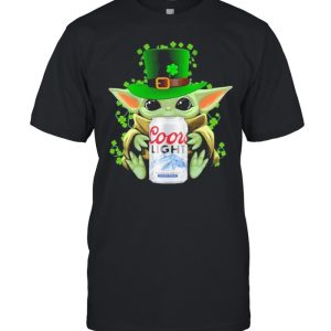 Baby Yoda Hug Coor Light Irish Patricks Day Shirt