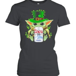 Baby Yoda Hug Coor Light Irish Patricks Day Shirt 2