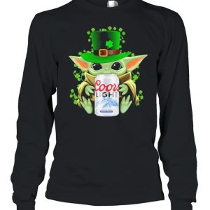 Baby Yoda Hug Coor Light Irish Patricks Day Shirt 3