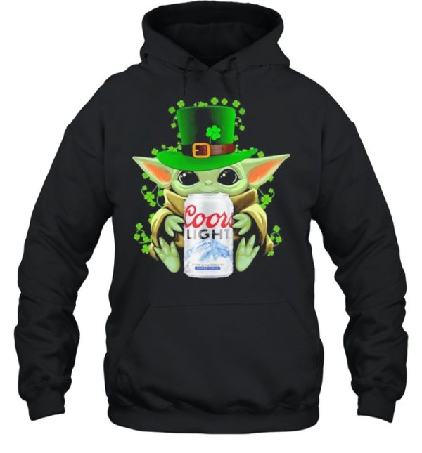 Baby Yoda Hug Coor Light Irish Patricks Day Shirt