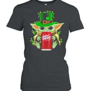 Baby Yoda Hug Dr Pepper Irish Patricks Day Shirt