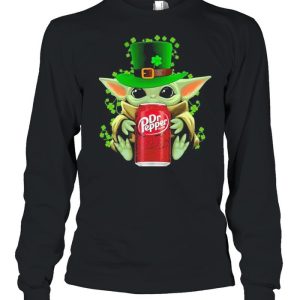 Baby Yoda Hug Dr Pepper Irish Patricks Day Shirt 3