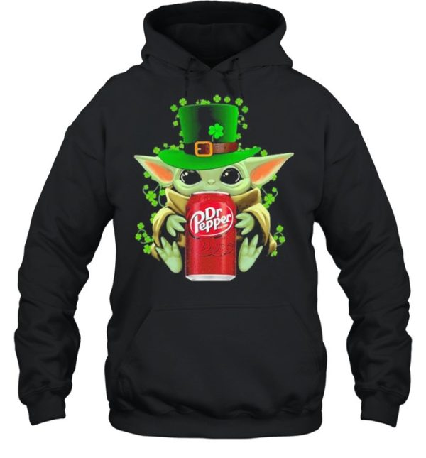 Baby Yoda Hug Dr Pepper Irish Patricks Day Shirt