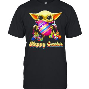 Baby Yoda Hug Easter Egg Happy Easter 2021 shirt 1