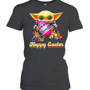 Baby Yoda Hug Easter Egg Happy Easter 2021 shirt 2