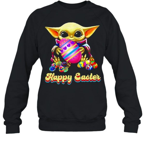 Baby Yoda Hug Easter Egg Happy Easter 2021 shirt