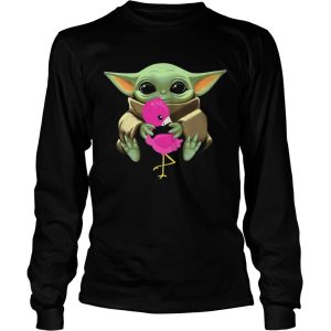 Baby Yoda Hug Flamingo shirt 2