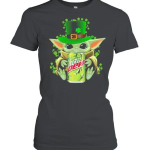 Baby Yoda Hug Mtn Dew Irish Patricks Day Shirt 2