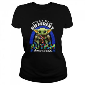 Baby Yoda Its Ok To Be Different Autism Awareness shirt 2