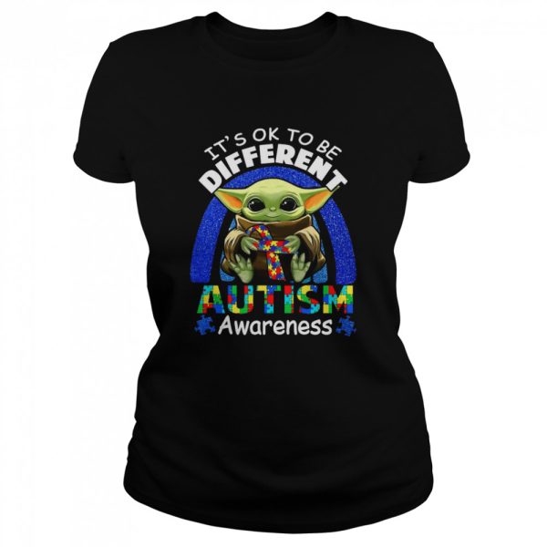 Baby Yoda Its Ok To Be Different Autism Awareness shirt