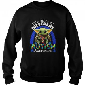 Baby Yoda Its Ok To Be Different Autism Awareness shirt 4