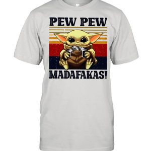 Baby Yoda Pew Pew Madafakas Vintage shirt 1