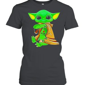 Baby Yoda Tattoo I Love Mom Shirt