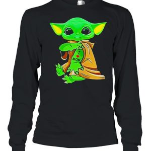 Baby Yoda Tattoo I Love Mom Shirt 3