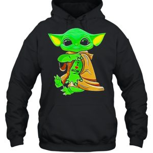 Baby Yoda Tattoo I Love Mom Shirt 5