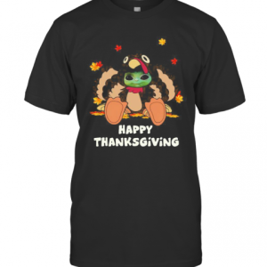 Baby Yoda Turkey Happy Thanksgiving T-Shirt