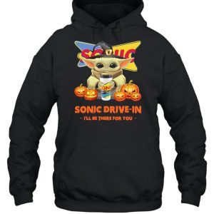 Baby Yoda hug Sonic Drive In I'll Be There For You Halloween Shirt 5