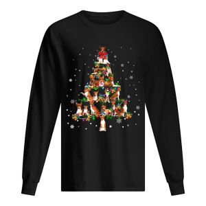 Basenji Christmas Tree T Shirt 1