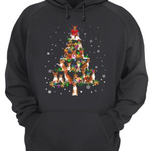 Basenji Christmas Tree T Shirt 3