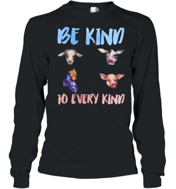 Be Kind To Every Kind Vegan Vegetarian Watercolor Animals Shirt