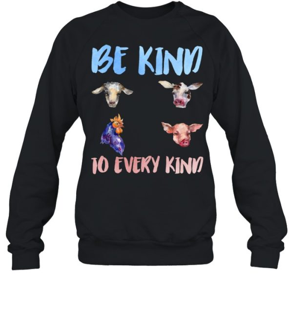 Be Kind To Every Kind Vegan Vegetarian Watercolor Animals Shirt